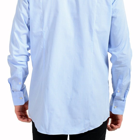 Hugo Boss Men's "Mabel" Sharp Fit Multi-Color Plaid Long Sleeve Dress Shirt - Picture 3 of 9